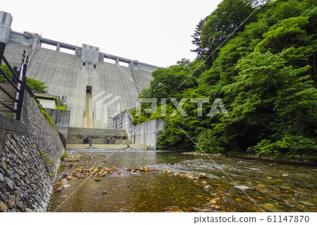 Gravity dam built in Shima River 61147870