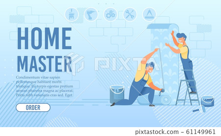 Flat Landing Page for Home Master Online Service 61149961