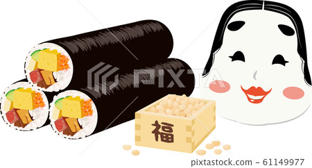 Mame Maki Ehomaki Okame Masu左面 Mame Maki Ehomaki Okame Masu左面 61149977