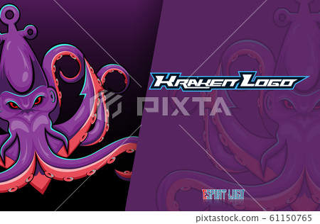 Kraken octopus esport mascot logo design 61150765