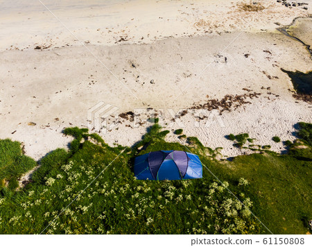 Tent on beach, Lofoten islands, Norway Tent on beach, Lofoten islands, Norway 61150808