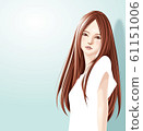 Girl with long hair 61151006