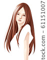 Girl with long hair 61151007