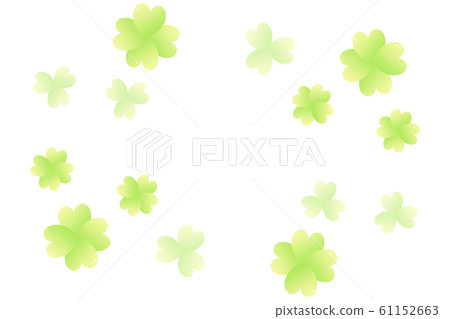 Fancy clover frame rectangle green 61152663