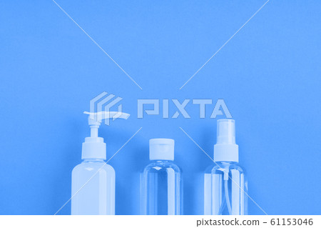 Generic beauty products on classic blue background 61153046