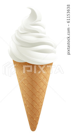 Ice Cream Cone Cartoon Illustration 61153638