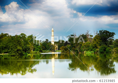 minaret tower in Lednice castle areal 61153985