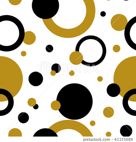 Simple gold black circle seamless pattern vector Simple gold black circle seamless pattern vector 61155089
