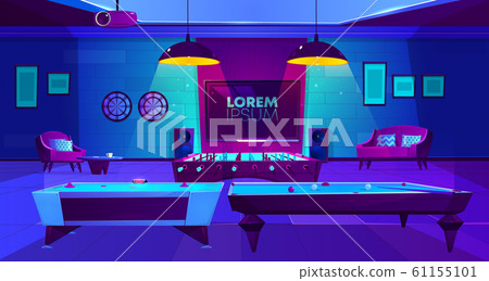Recreation room for leisure in house basement 61155101