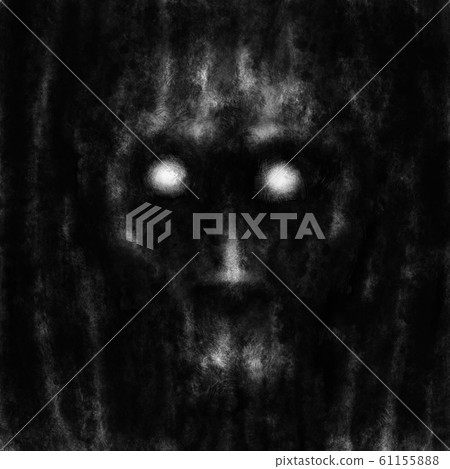 Scary wall with a demonic face. Scary wall with a demonic face. 61155888