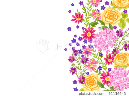 Background with pretty flowers. Background with pretty flowers. 61156643