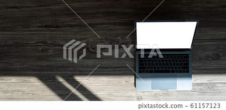 businessman using laptop at home Laptop with blank businessman using laptop at home Laptop with blank 61157123