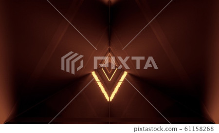 glowing triangle space ship temple tunnel corridor in futuristic sci-fi style with reflective glass bottom 3d illustration background wallpaper glowing triangle space ship temple tunnel corridor in futuristic sci-fi style with reflective glass bottom 3d illustration background wallpaper 61158268