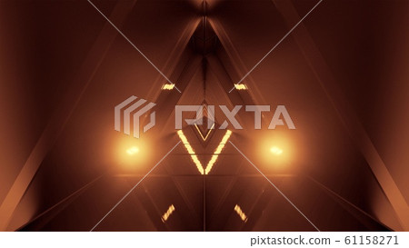 glowing triangle space ship temple tunnel corridor in futuristic sci-fi style with reflective glass bottom 3d illustration background wallpaper glowing triangle space ship temple tunnel corridor in futuristic sci-fi style with reflective glass bottom 3d illustration background wallpaper 61158271