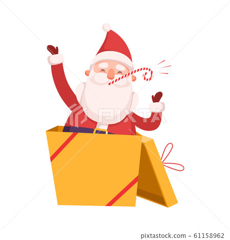 Funny Santa Claus, Cute Christmas and New Year Character, Winter Holidays Design Element Vector Illustration Funny Santa Claus, Cute Christmas and New Year Character, Winter Holidays Design Element Vector Illustration 61158962