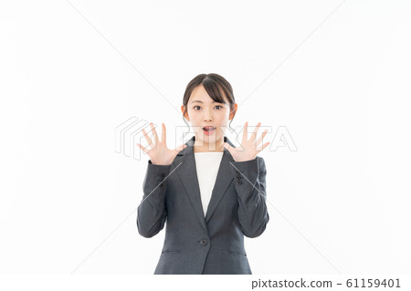 女商人白色背景畫象 61159401