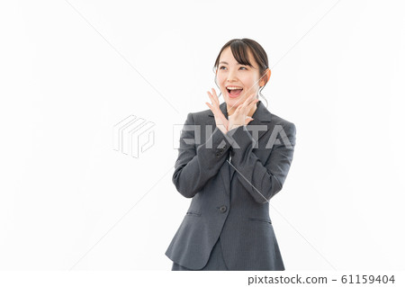 Business woman white background portrait Business woman white background portrait 61159404