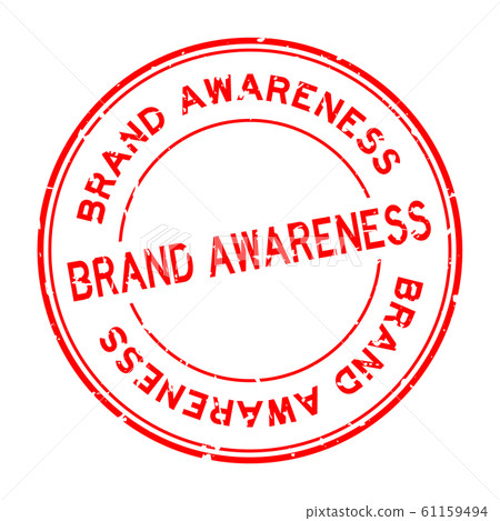 Grunge red brand awareness word round rubber seal stamp Grunge red brand awareness word round rubber seal stamp 61159494