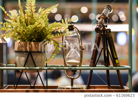 telescope and sand clock decoration telescope and sand clock decoration 61160623