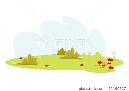 Empty meadow, lawn flat vector illustration Empty meadow, lawn flat vector illustration 61160817