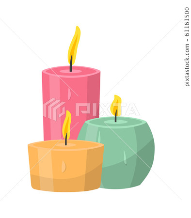 Aromatic candles flat vector illustration - Stock Illustration ...