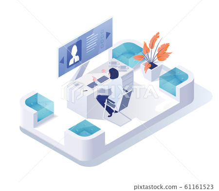 Recruiting agency isometric vector illustration Recruiting agency isometric vector illustration 61161523