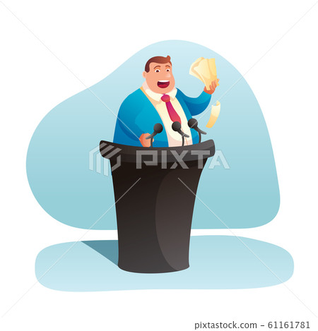 Politician giving speech flat vector illustration Politician giving speech flat vector illustration 61161781