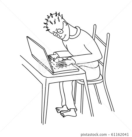 hand drawn hacker-插圖素材 [61162041] - PIXTA圖庫