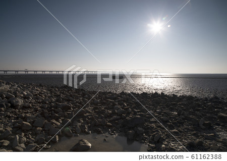 仁川大橋和海上的西海潮灘 仁川大橋和海上的西海潮灘 61162388