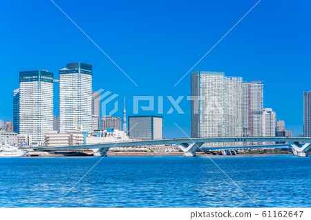 Tokyo Harumi Wharf and high-rise apartments 61162647