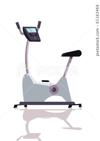 Stationary, exercise bike flat vector illustration 61163468