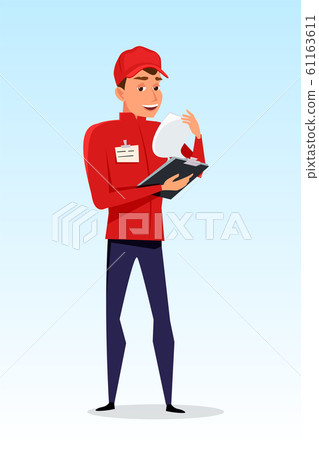 Delivery guy at work vector illustration 61163611