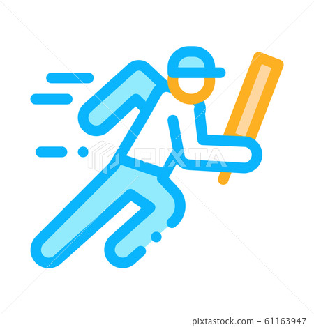 Running Athlete Icon Vector Outline Illustration Running Athlete Icon Vector Outline Illustration 61163947