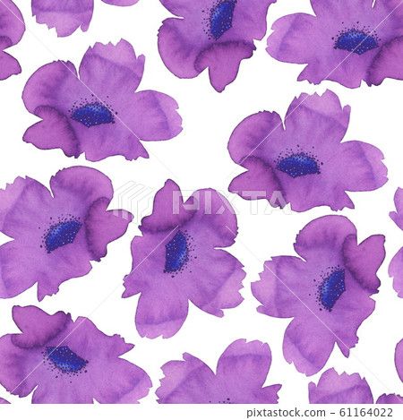 3 Watercolor abstract seamless background with flowers hand drawn background. Floral pattern.050120 61164022