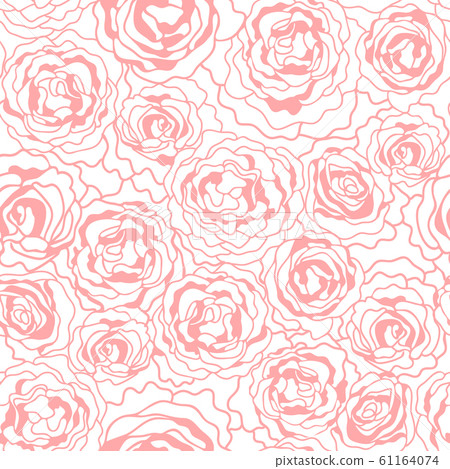 Seamless vector pattern with red roses. - Stock Illustration [61164074 ...