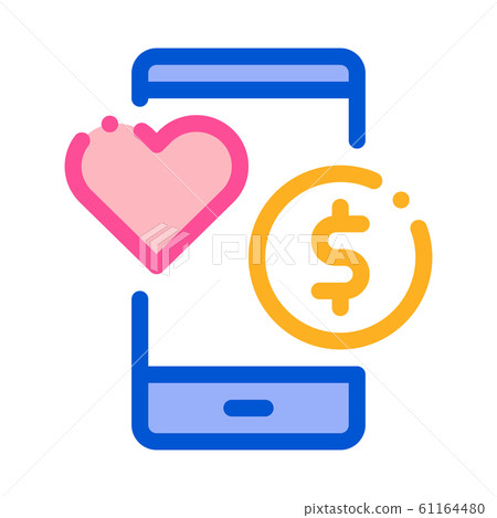 Money Icon Vector Outline Illustration Money Icon Vector Outline Illustration 61164480