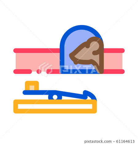 Mousetrap Icon Vector Outline Illustration 61164613
