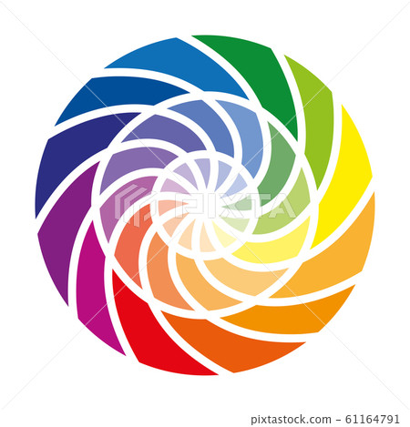 Color wheel or color circle with twelve colors 61164791