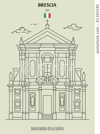 Chiesa di Santa Maria della Carita in Brescia Stock Illustration