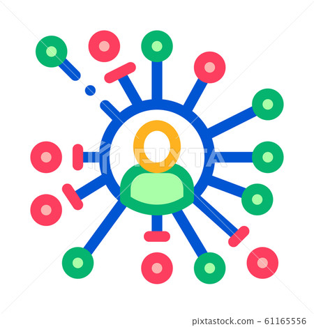 Network Icon Vector Outline Illustration 61165556