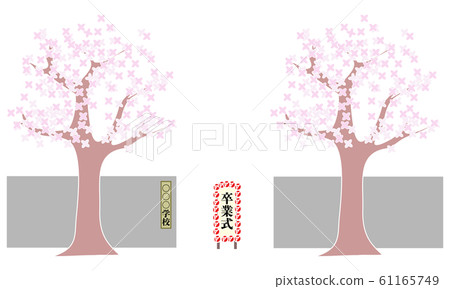 櫻花和學校大門 櫻花和學校大門 61165749