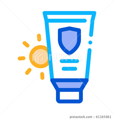 Sunscreen Icon Vector Outline Illustration Sunscreen Icon Vector Outline Illustration 61165861