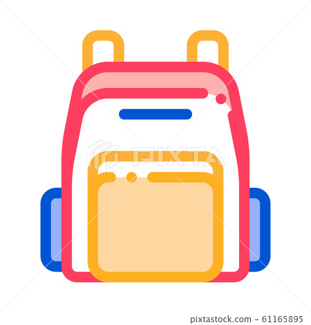 Rucksack Icon Vector Outline Illustration 61165895