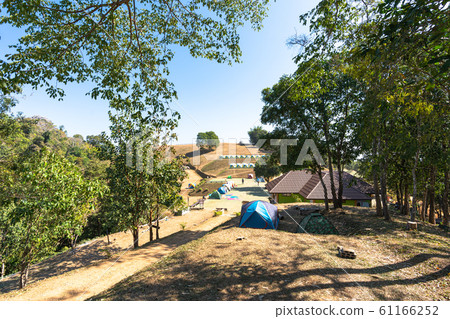 Camping on the mountain at Nan Thailand. 61166252