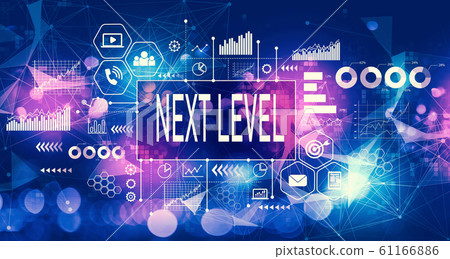 Next level concept with technology light...-插圖素材 [61166886] - PIXTA圖庫