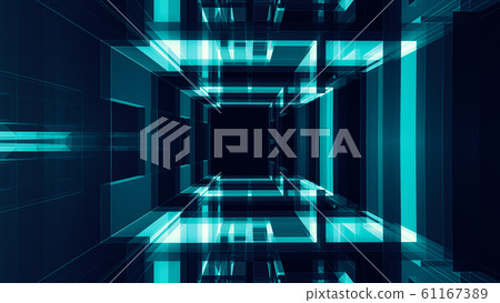 Blue glow black color transparent glass abstract background Blue glow black color transparent glass abstract background 61167389
