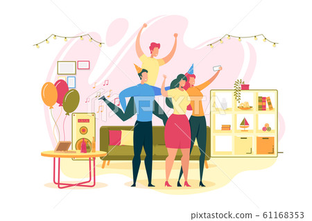 Birthday or Anniversary Home Party Vector Concept Birthday or Anniversary Home Party Vector Concept 61168353