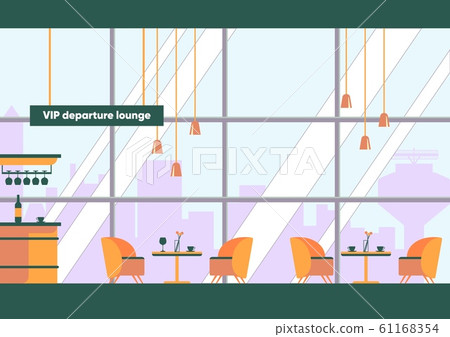 Vip Departure Lounge Interior with Bar Counter Vip Departure Lounge Interior with Bar Counter 61168354