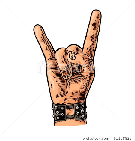 Rock and Roll sign. Vector black vintage engraved Rock and Roll sign. Vector black vintage engraved 61168823