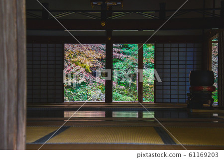 使用門,地板,榻榻米等剪裁的秋天風景照片。Nanzenin Kyoto 使用門,地板,榻榻米等剪裁的秋天風景照片。Nanzenin Kyoto 61169203